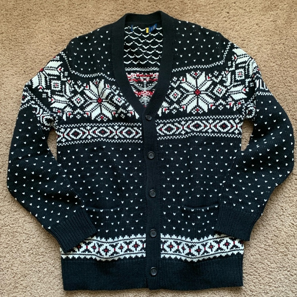 Polo Ralph Lauren Fair Isle Snowflake Cardigan Men’s Size S